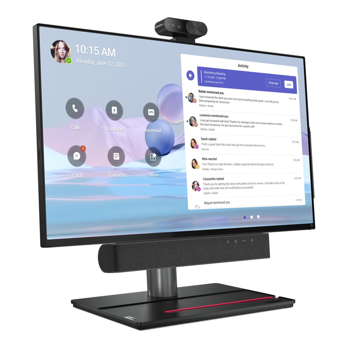 Lenovo ThinkSmart View Plus 27-inch FHD Conference All-in-One PC - Qualcomm QCS8250 128GB UFS 8GB RAM Android 10 image 2