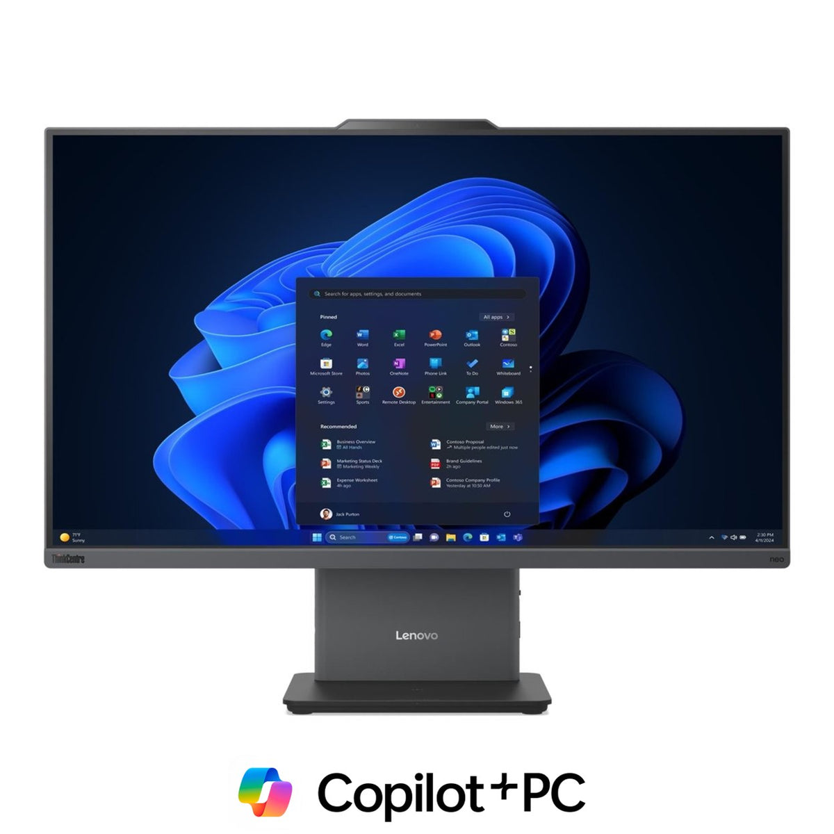 Lenovo ThinkCentre neo 50a G6 23.8-inch FHD All-in-One AI PC - Intel Core Ultra 7 256V 512GB SSD 16GB RAM Win 11 Pro image 2