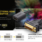 UGREEN DVI to HDMI Cable Adapter 15cm | Male to Female | 1080p Full HD – Black image 4