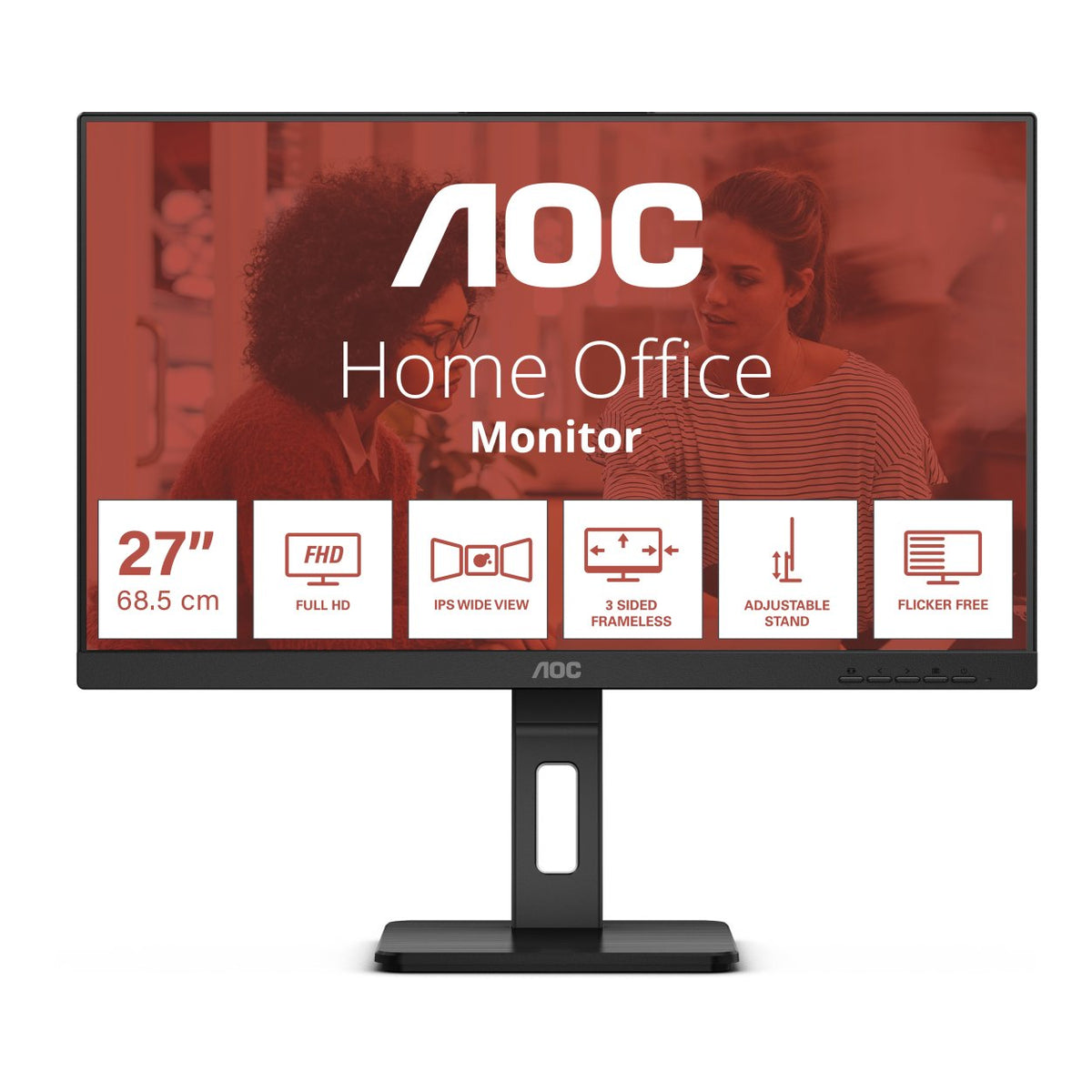 AOC E3 27E3QAF 27-inch 1920 x 1080p FHD 16:9 100Hz 4ms LED IPS Monitor image 2