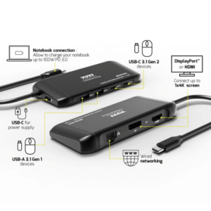 PORT Mobile docking station 1 X 4K USB-C 7 devices 100W image 6