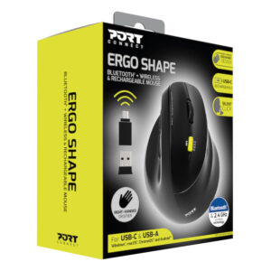 Port Connect Ergo Shape Bluetooth Rechargeable Mouse image 7