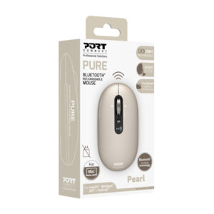 Port Connect PURE MAC Rechargeable Wireless and Bluetooth Mouse - Pearl image 5