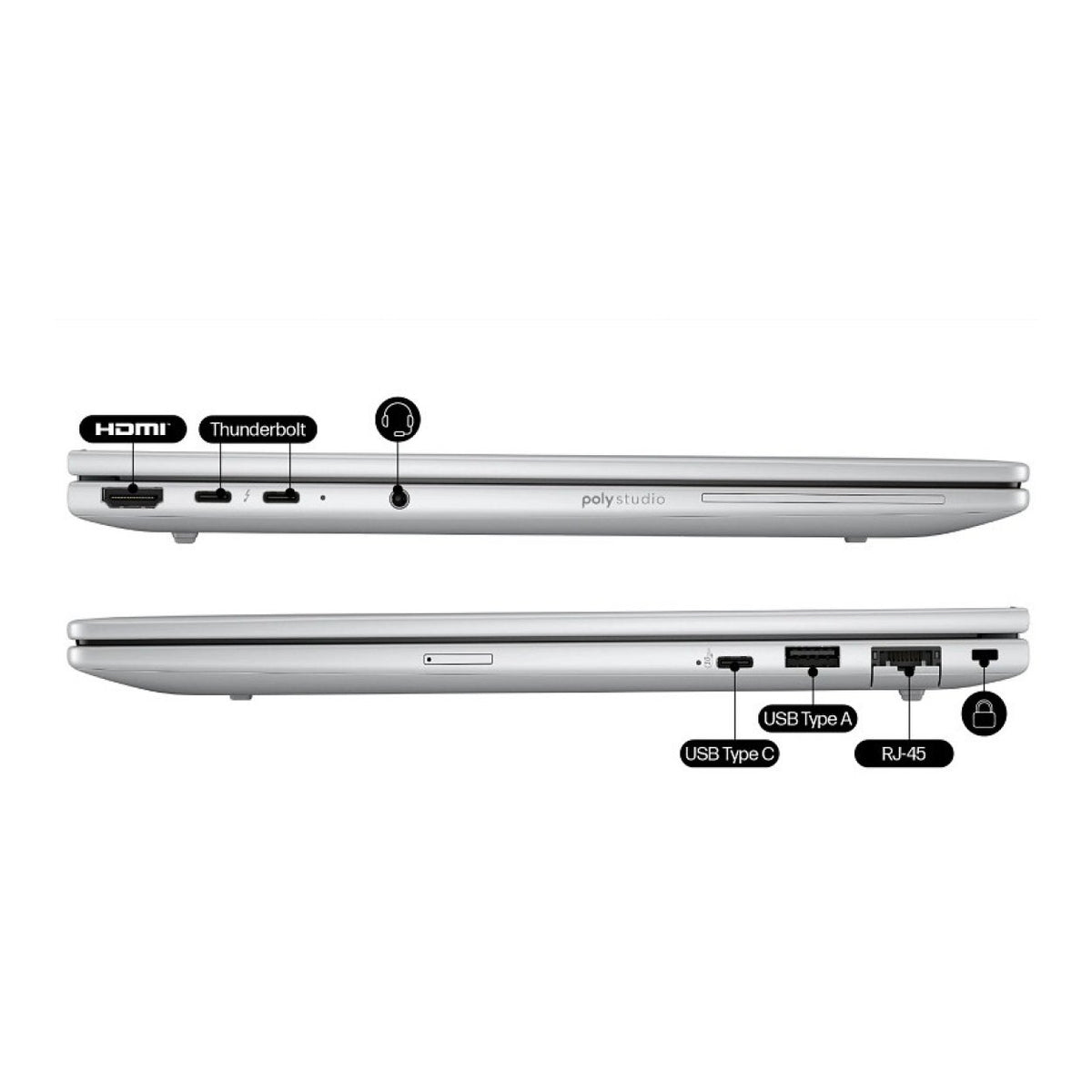 HP EliteBook 8 G1i 14-inch WUXGA Next Gen AI Laptop - Intel Core Ultra 7 258V 512GB SSD 32GB RAM Win 11 Pro image 6