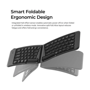 Keychron B11 Pro Ultra-Slim Wireless Foldable Keyboard Alice Layout - Space Gray image 6