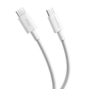 Xiaomi 6A Braided USB Type-C to USB Type-C Cable (1m) - White image 2