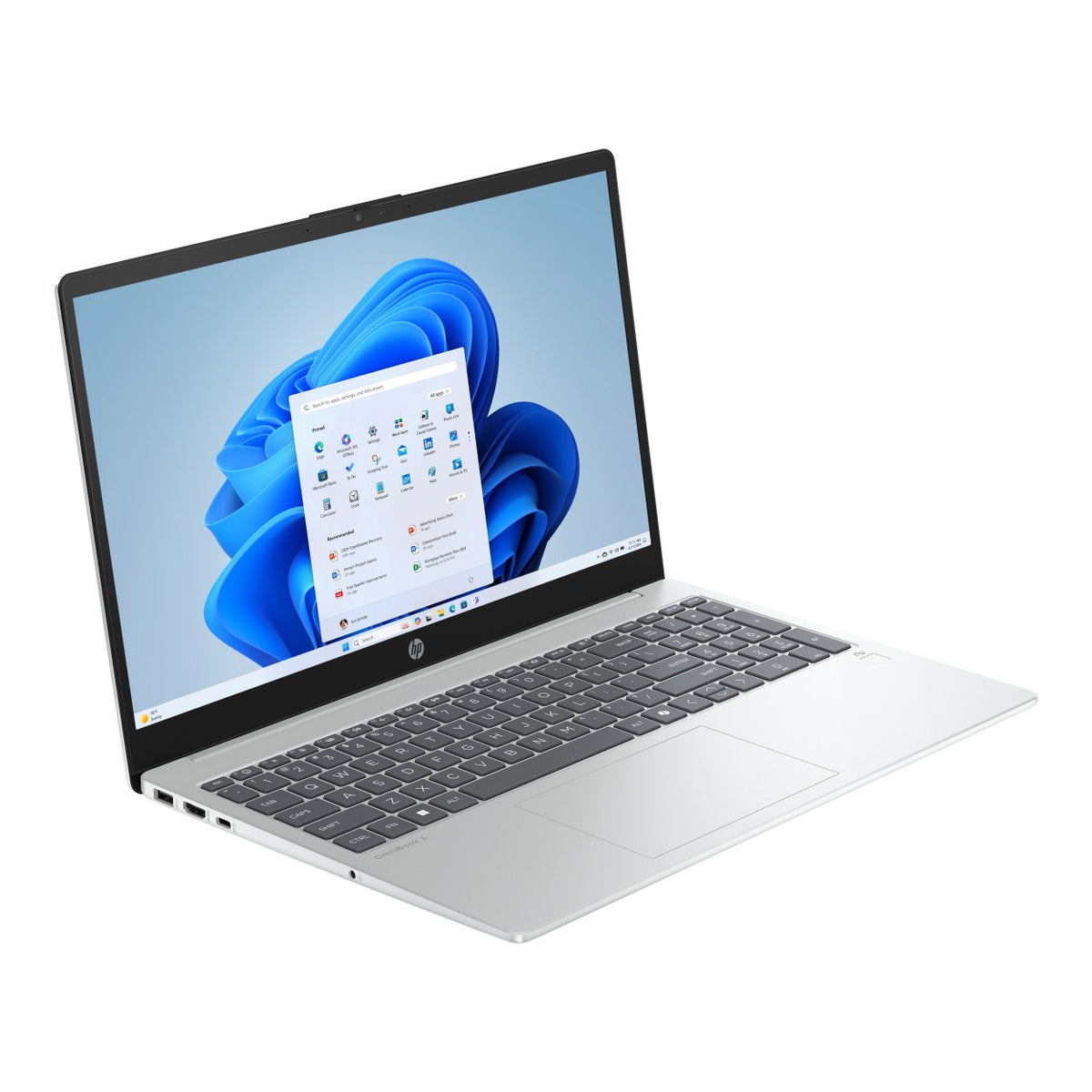 HP OmniBook 3 15-fn0001ni 15.6-inch FHD Next Gen AI Laptop - AMD Ryzen 7 350 512GB SSD 16GB RAM Win 11 Home Glacier Silver image 4