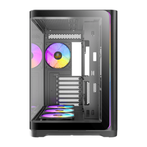 Antec C5 CURVED ARGB ATX | Micro-ATX | ITX ARGB Dual Chamber Mid-Tower Gaming Chassis - Black image 2