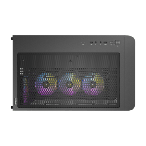 Antec C5 CURVED ARGB ATX | Micro-ATX | ITX ARGB Dual Chamber Mid-Tower Gaming Chassis - Black image 7