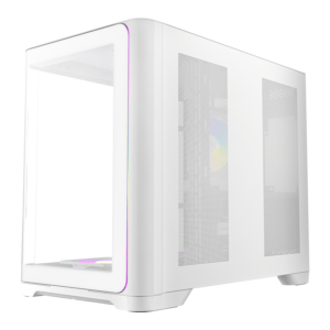 Antec C5 CURVED ARGB ATX | Micro-ATX | ITX ARGB Dual Chamber Mid-Tower Gaming Chassis - White image 3