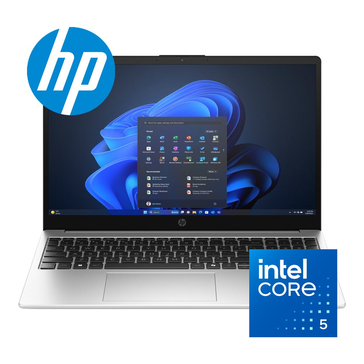 HP 250R G10 15.6-inch FHD Laptop - Intel Core 5 120U 512GB SSD 8GB RAM Win 11 Pro Silver image 7