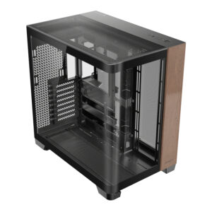 Antec C8 Curved Wood E-ATX | ATX | Micro-ATX | ITX Dual Chamber Gaming Chassis - Black image 5