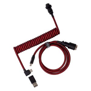 Keychron Coiled Aviator Cable - Red image 3