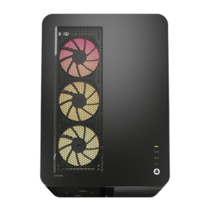 Corsair AIR 5400 LX-R RGB iCUE LINK Triple Chamber Mid-Tower PC Case - Black image 4