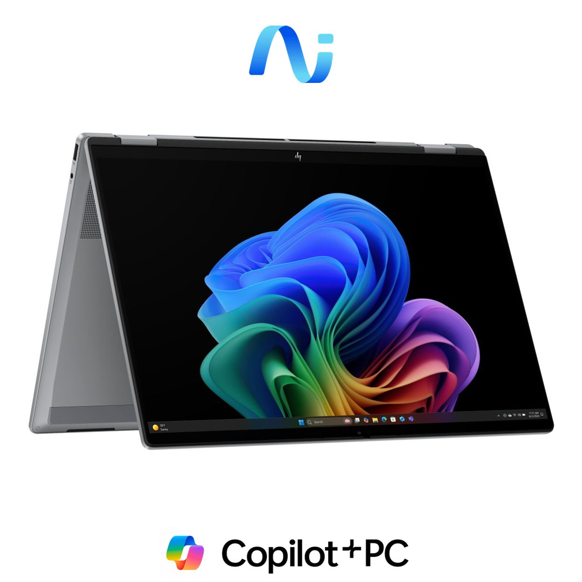 HP OmniBook X Flip 16-ar0006ni 16-inch 2K Next Gen AI 2-in-1 Laptop - AMD Ryzen 7 350 1TB SSD 24GB RAM Win 11 Home Silver image 2