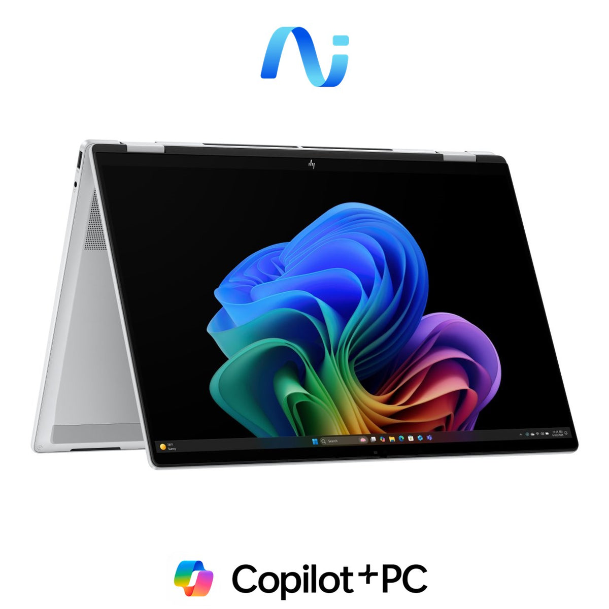 HP OmniBook X Flip 16-as0003ni 16-inch 2K Next Gen AI 2-in-1 Laptop - Intel Core Ultra 7 256V 1TB SSD 16GB RAM Win 11 Home Silver image 2