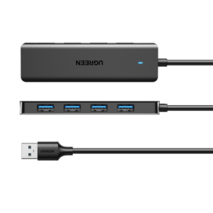 UGREEN 4-in-1 USB 3.0 Hub - High-Speed 5Gbps Data Transfer - Grey image 3