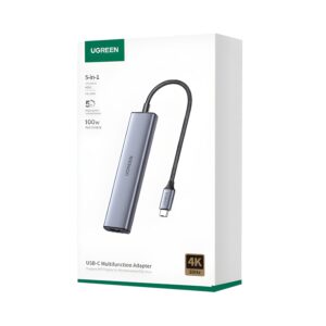 UGREEN Revodok 5-in-1 Type-C Hub | 4K HDMI | Type-C | USB3.0 | USB2.0 image 6
