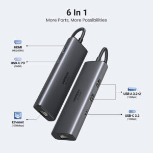 UGREEN CM512 6-in-1 USB Type-C Docking Station image 3