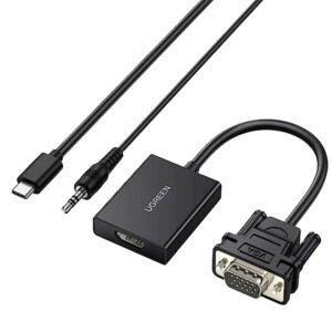 UGREEN VGA to HDMI Converter | Male to Female | 1080P Full HD – Black image 2