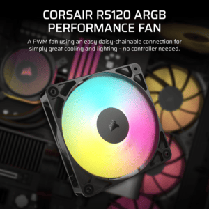 Corsair RS120 ARGB 120mm PWM Fan - Black image 4