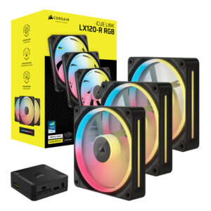 Corsair iCUE LINK LX120-R RGB 120mm PWM Reverse Fans Starter Kit 3-Pack image 5