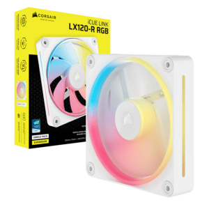 Corsair iCUE LINK LX120-R RGB 120mm PWM Reverse Fan Expansion – White image 5