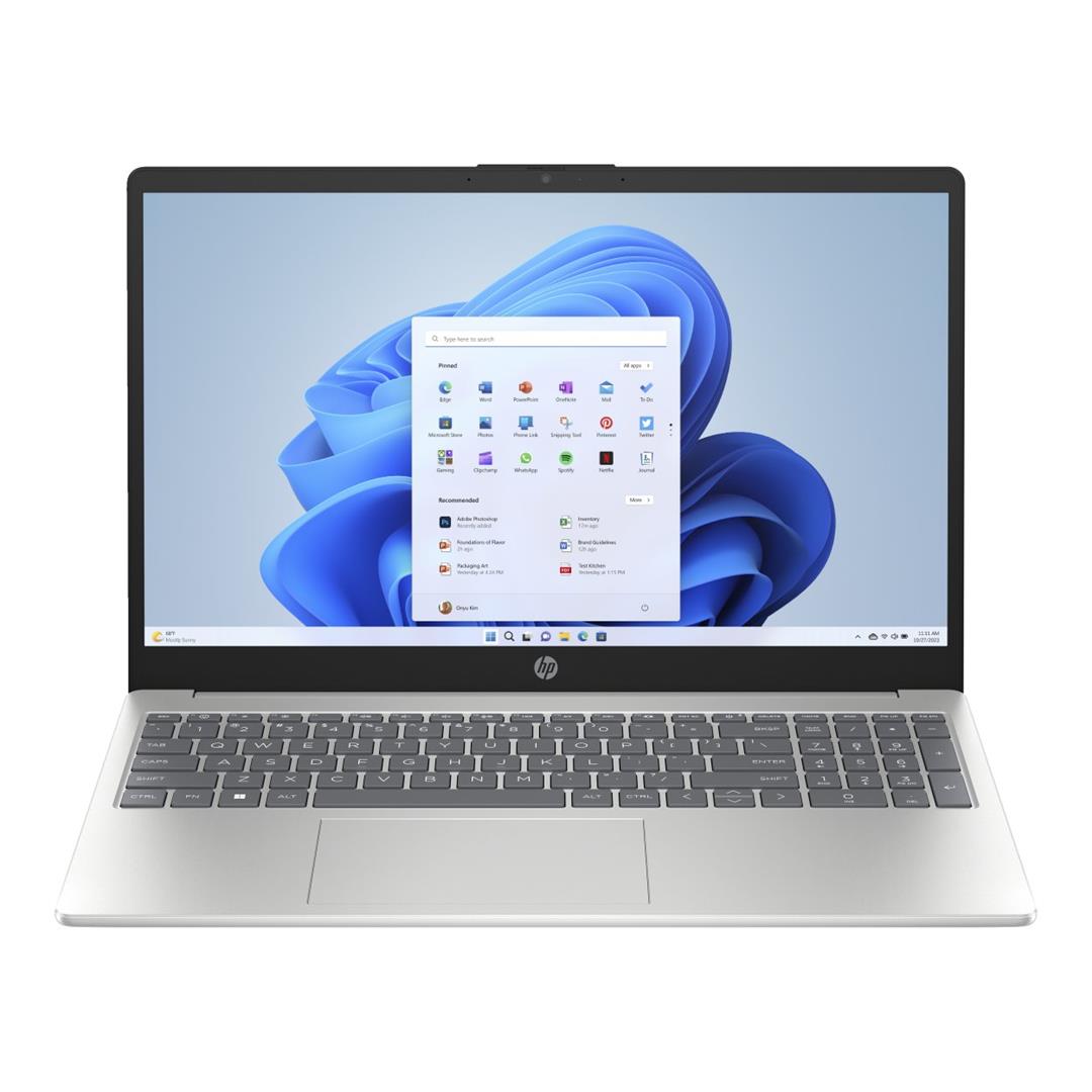 HP 15-fc0105ni 15.6-inch FHD Laptop - AMD Ryzen 5 7520U 512GB SSD 16GB RAM Win 11 Home Natural Silver