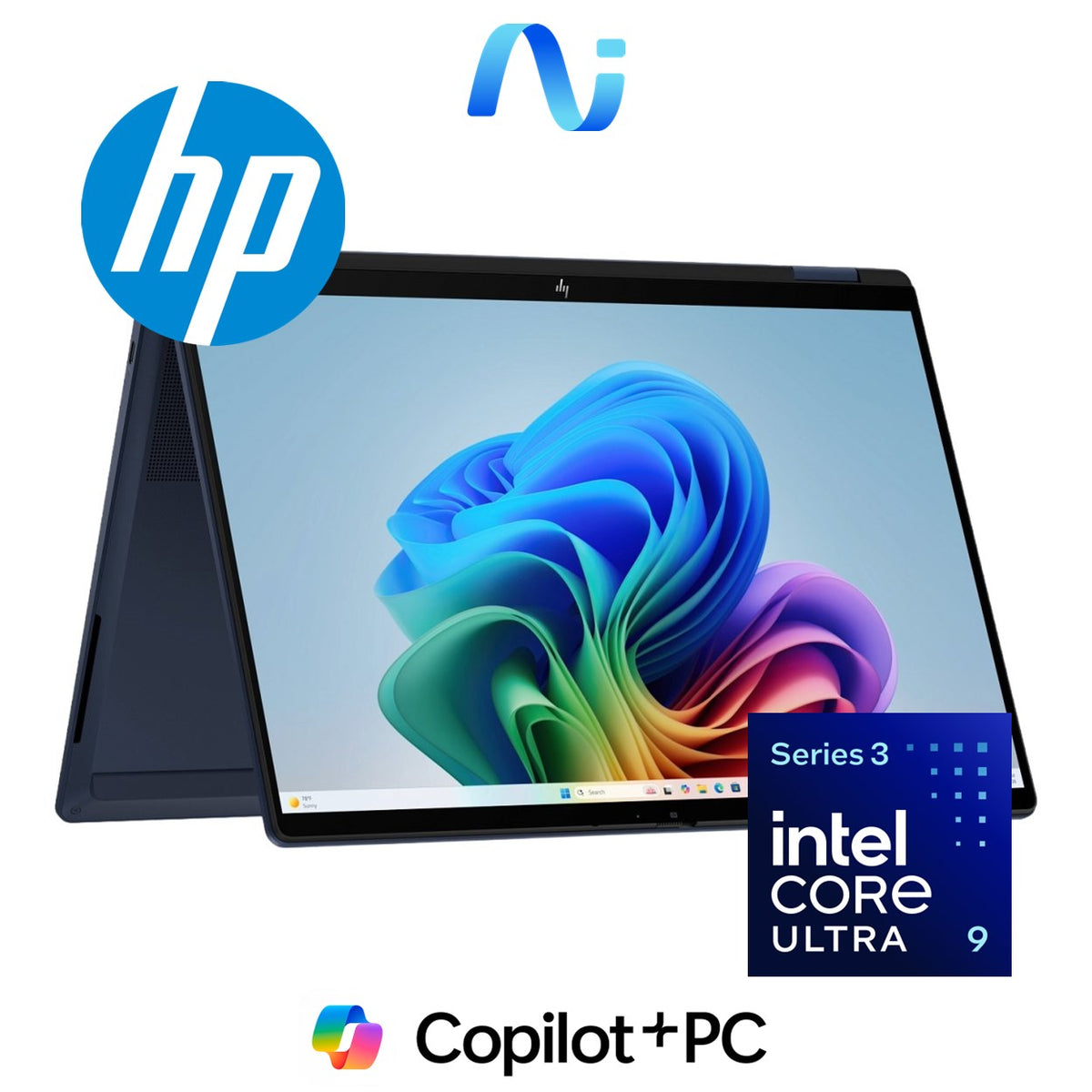 HP OmniBook X Flip 14-kb0010ni 14-inch 2K Next Gen AI 2-in-1 Laptop - Intel Core Ultra 9 386H 1TB SSD 32GB RAM Win 11 Home Atmospheric Blue image 2