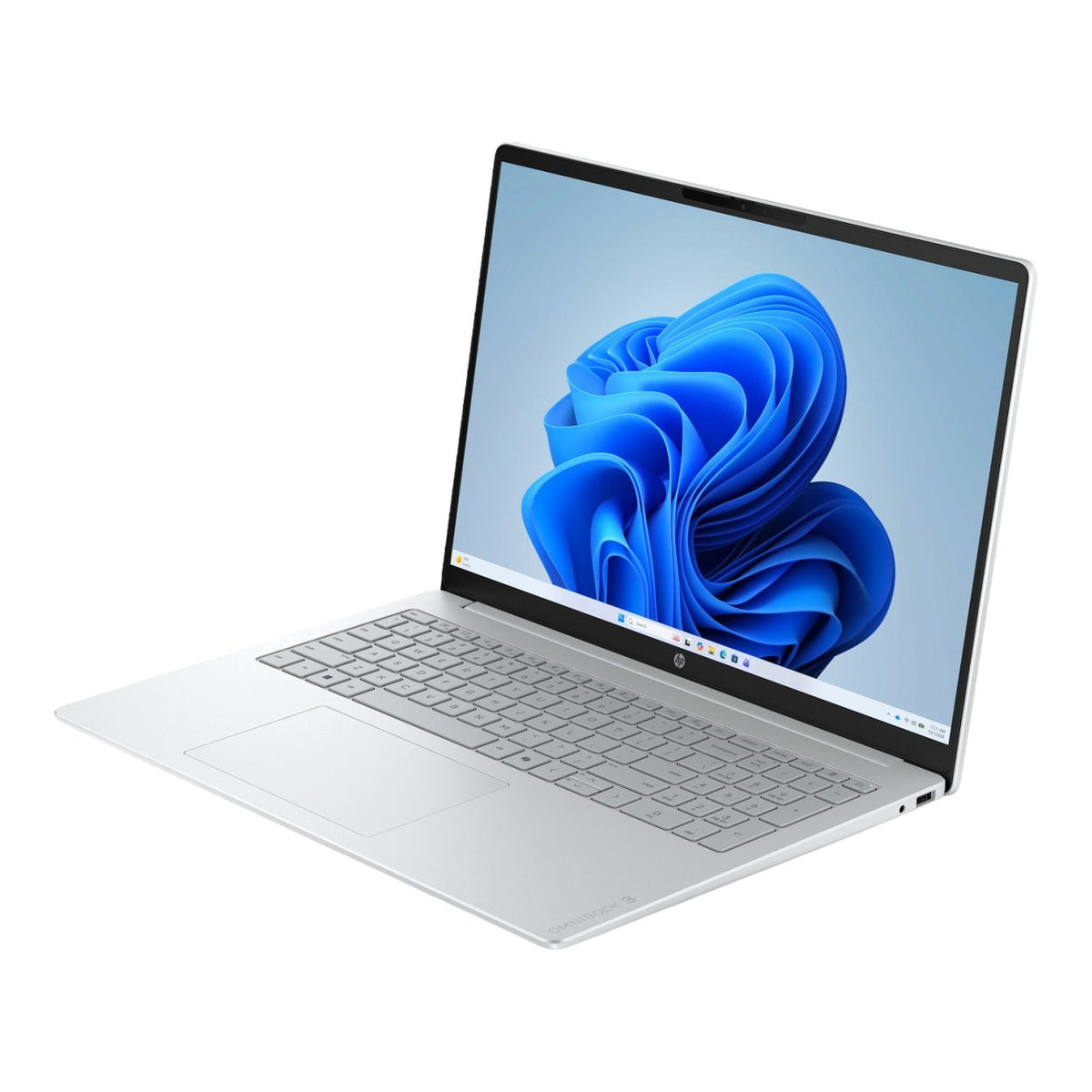 HP OmniBook 3 16-bu0000ni 16-inch 2K AI Laptop - Intel Core Ultra 7 255U 512GB SSD 16GB RAM Win 11 Home Glacier Silver image 3