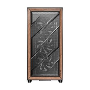 Antec FLUX ATX WOOD Mid Tower Gaming Chassis – Black image 2