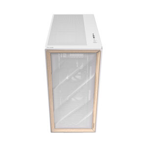 Antec FLUX Mid-Tower E-ATX Gaming Chassis Wood Front Panel - White image 2