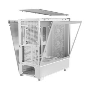 Antec FLUX Mid-Tower E-ATX Gaming Chassis Wood Front Panel - White image 5