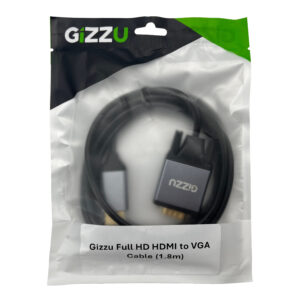 Gizzu Full HD HDMI to VGA Cable (1.8m) - Black image 2