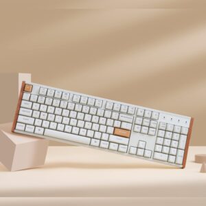 Keychron K10 HE Special Edition Full-size Hot-Swap Gateron Dbl-Rail Nebula Switch RGB Wireless Keyboard - White (Wood + Al) image 6