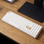 Keychron K4 HE 96% Magnetic Switch Hot-Swap RGB Wireless Keyboard – White (Wood + Aluminium) image 2