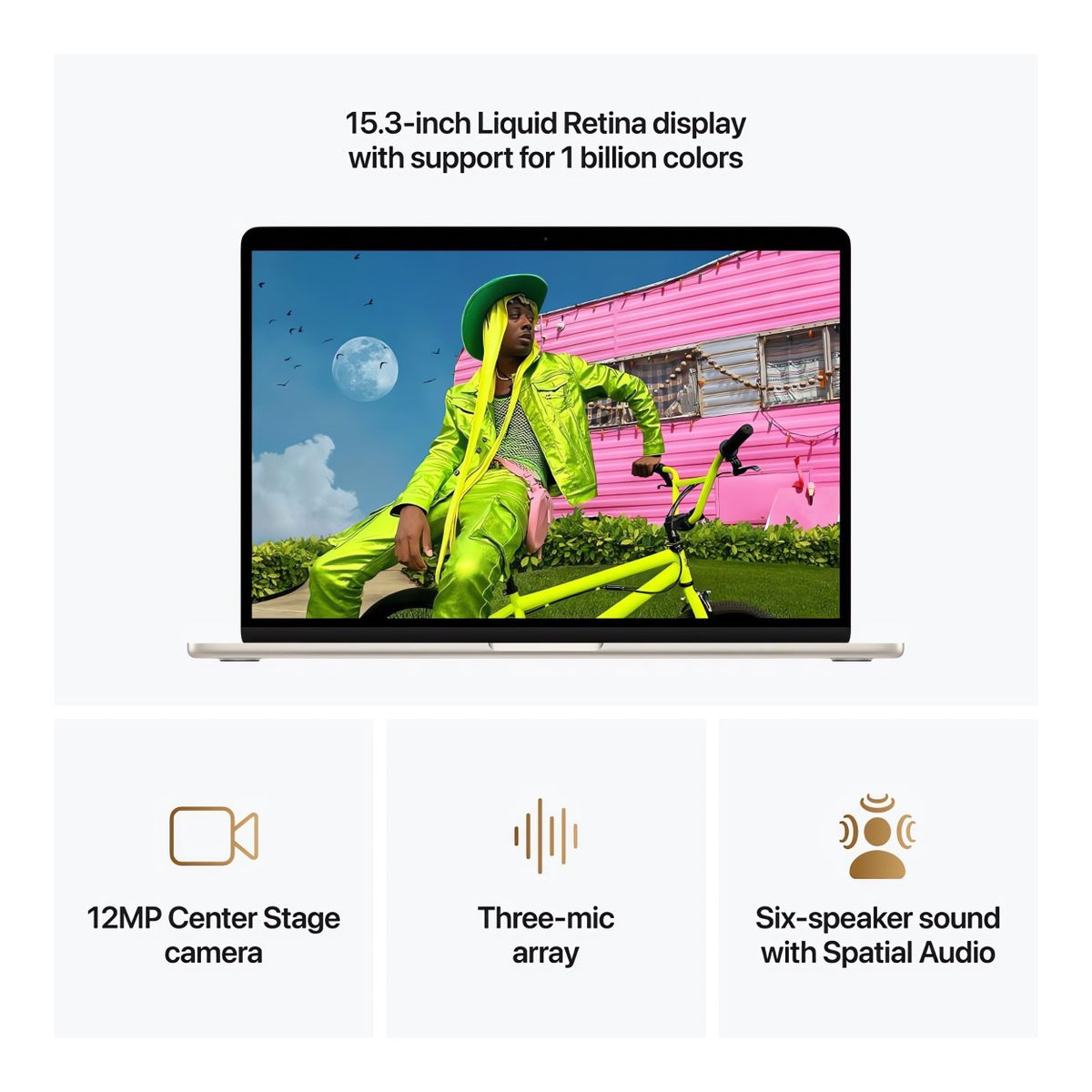 Apple MacBook Air 15.3-inch Retina Laptop - Apple M5 512GB SSD 16GB RAM macOS Starlight image 7