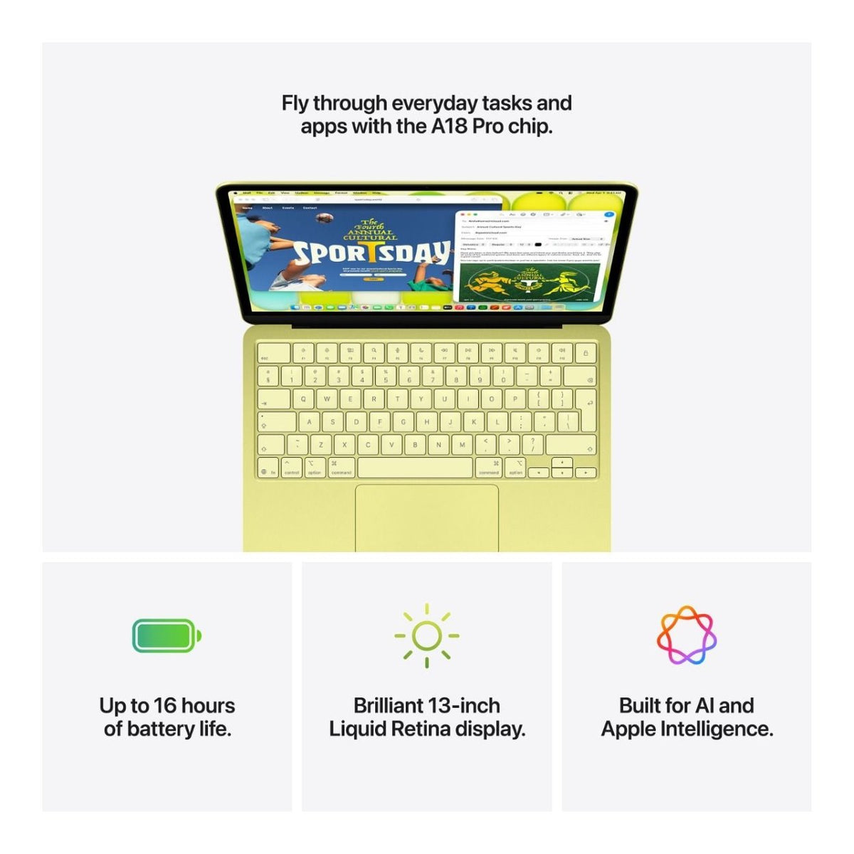 Apple MacBook Neo 13-inch Retina Laptop - Apple A18 Pro 256GB SSD 8GB RAM macOS Indigo image 8
