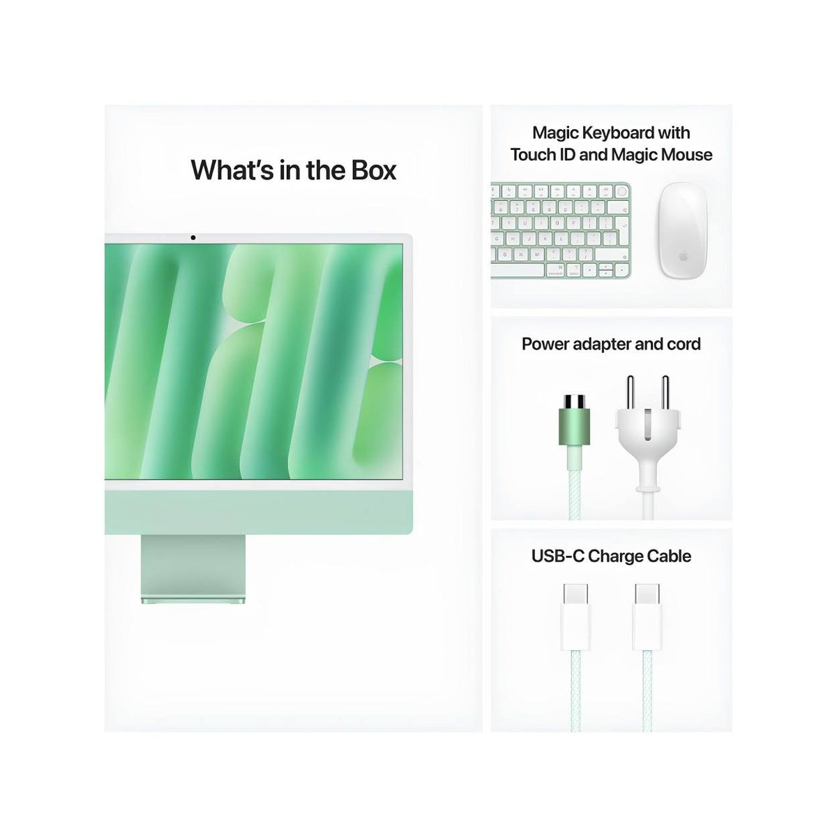 Apple iMac 24 23.5-inch Retina 4.5K All-in-One PC - Apple M4 256GB SSD 16GB RAM macOS Green image 5
