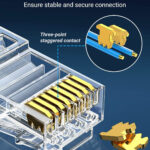UGREEN Cat6 RJ45 Modular Plugs (50 Pcs)–Transparent with Gold Contacts image 5