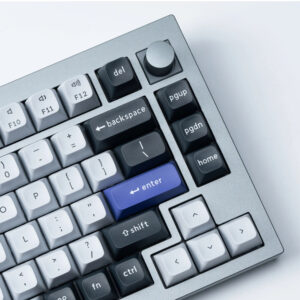 Keychron Double Shot KSA PBT Keycap Set - Dark Grey/White Smoke image 2