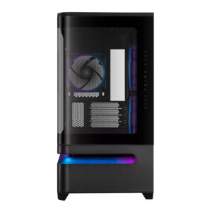Asus Prime AP202 ARGB Curved Tempered Glass Micro-ATX Chassis – Black image 2
