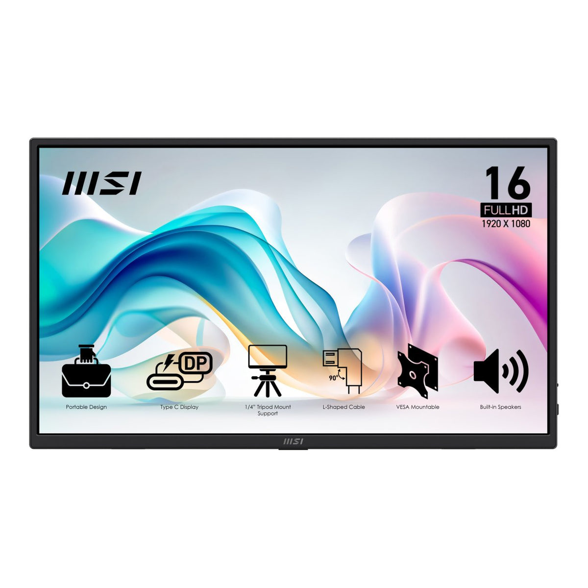 MSI Pro MP165 E6 15.6-inch 1920 x 1080p FHD 16:9 60Hz 4ms LED IPS Portable Monitor image 2