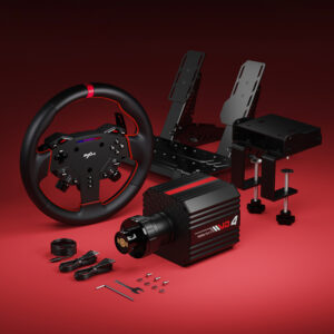 PXN VD4 Direct Drive Sim Racing Wheel – PD-HM Dual Pedal – Z8 Clamp Bundle image 7