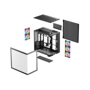 DeepCool CG590U 5F ATX ARGB Gaming Chassis - Black image 11