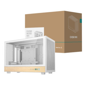 DeepCool CH260 Wood mATX Gaming Chassis White image 2