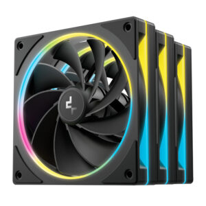 DeepCool FL12R SE 3-in-1 ARGB 120mm PWM 3 Fan Pack - Black image 2