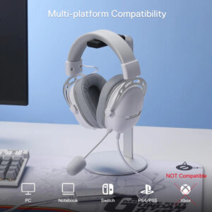 REDRAGON Over-Ear AURORA Gaming Headset - White image 4