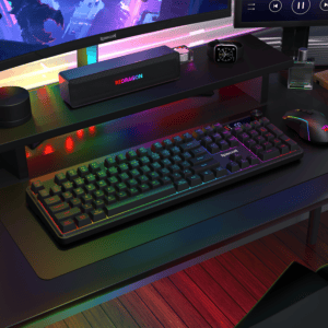 Redragon RM104 PRO VOLCANO RGB Wireless Membrane Gaming Keyboard - Black image 7