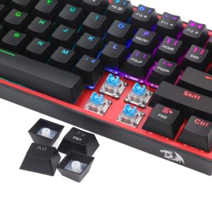 Redragon K616 FIZZ Pro 61-Key RGB Mechanical Gaming Keyboard – Black (60%, RGB, Wireless/Wired, Hot-Swappable) image 7